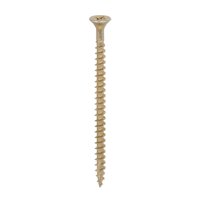 5.0x80 Pozi Countersunk Multi Purpose Screw Zinc & Yellow Plated Timco C2 Range Pack 200