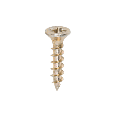 3.5x17 Pozi Countersunk Chipboard Screw Zinc & Yellow Plated Timco Solo Range Pack 200