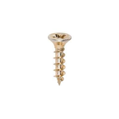4x17 Pozi Countersunk Chipboard Screw Zinc & Yellow Plated Timco Solo Range Pack 200