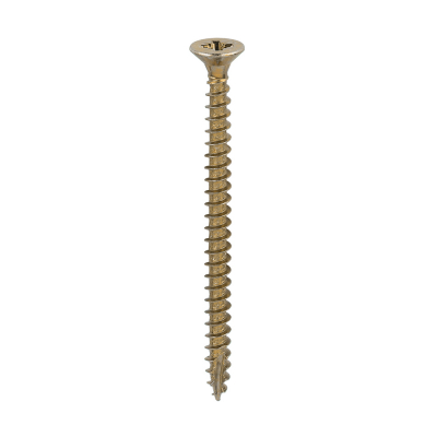 4.0x55 Pozi Countersunk Multi Purpose Screw Zinc & Yellow Plated Timco Classic Range Pack 200