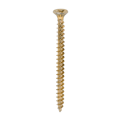 4.5x60 Pozi Countersunk Chipboard Screw Zinc & Yellow Plated Timco Solo Range Pack 200