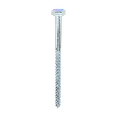 10x150 Coachscrew DIN 571 Zinc Plated Pack 25