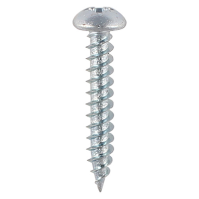No8x3/4 Pozi Round Twin Threaded Woodscrew Zinc Plated Pack 200