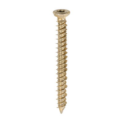 7.5x70 Torx Flat Countersunk Masonry Screw Zinc & Yellow Plated Timco Pack 100