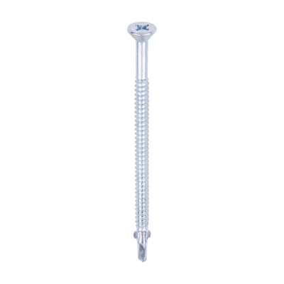 5.5x100 Phillips Countersunk Wood to Light Section Steel Wing Tipped Self Drilling Screw Zinc Plated