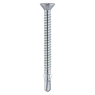 5.5x50 Phillips Countersunk Wood to Light Section Steel Wing Tipped Self Drilling Screw Zinc Plated