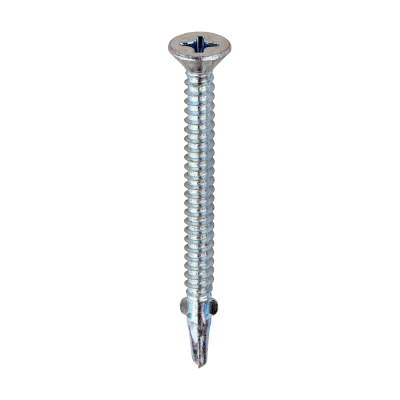 5.5x65 Phillips Countersunk Wood to Light Section Steel Wing Tipped Self Drilling Screw Zinc Plated