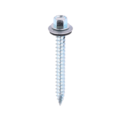 6.3x60 Hex Metal to Timber Slash Point Screw/Washer Zinc Pack 100