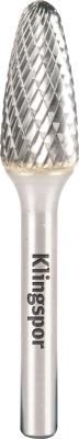 12.7x25x6 Ball Nosed Cone Shaped Carbide Burr HF100F Double Serration Cut (Cut 6)