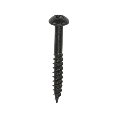 No10x11/2 Pozi Round Woodscrew BlackJax Pack 200
