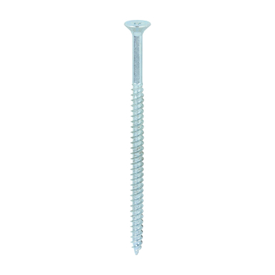 No10x31/2 Pozi Countersunk Twin Threaded Woodscrew Zinc Plated Pack 100