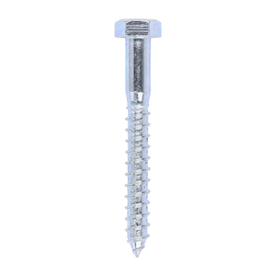 12x100 Coachscrew DIN 571 Zinc Plated Pack 25