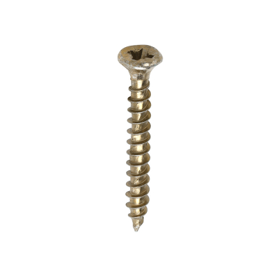 3.5x30 Pozi Countersunk Multi Purpose Screw Zinc & Yellow Plated Timco Velocity Range Pack 200