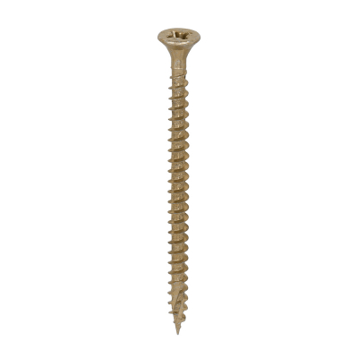 4.0x60 Pozi Countersunk Multi Purpose Screw Zinc & Yellow Plated Timco C2 Range Pack 200