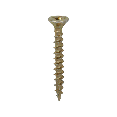 6.0x50 Pozi Countersunk Multi Purpose Screw Zinc & Yellow Plated Timco C2 Range Pack 200
