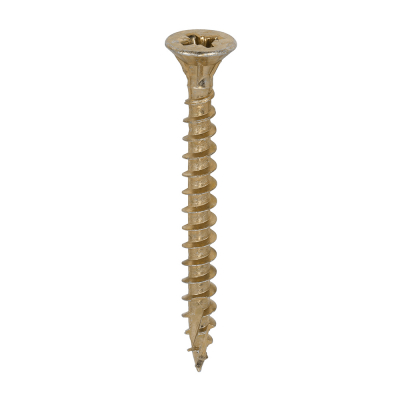 6.0x60 Pozi Countersunk Multi Purpose Screw Zinc & Yellow Plated Timco C2 Range Pack 200