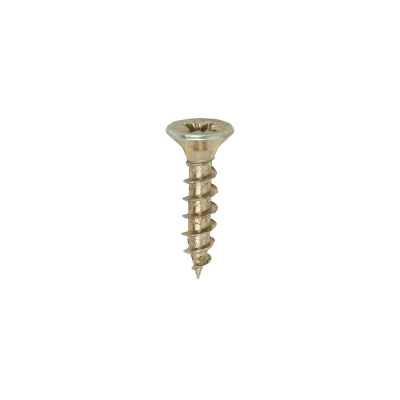 4.5x20 Pozi Countersunk Chipboard Screw Zinc & Yellow Plated Timco Solo Range Pack 200
