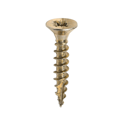 4.5x25 Pozi Countersunk Multi Purpose Screw Zinc & Yellow Plated Timco Classic Range Pack 200