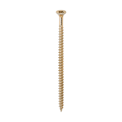 4x80 Pozi Countersunk Chipboard Screw Zinc & Yellow Plated Timco Solo Range Pack 200