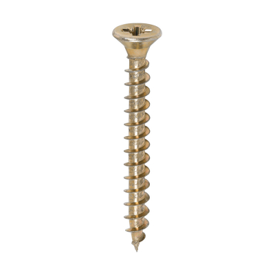 5x45 Pozi Countersunk Chipboard Screw Zinc & Yellow Plated Timco Solo Range Pack 200