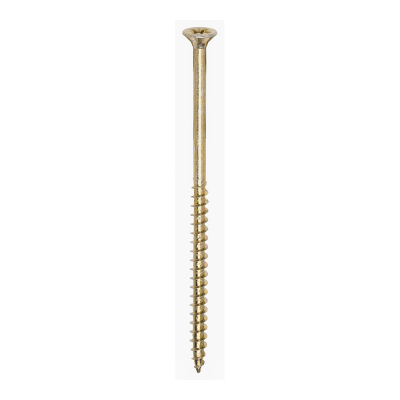 6x120 Pozi Countersunk Chipboard Screw Zinc & Yellow Plated Timco Solo Range Pack 100