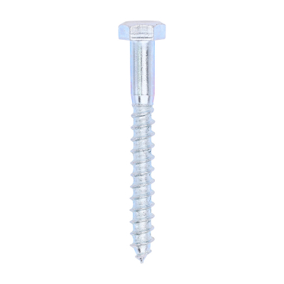 8x70 Coachscrew DIN 571 Zinc Plated Pack 100