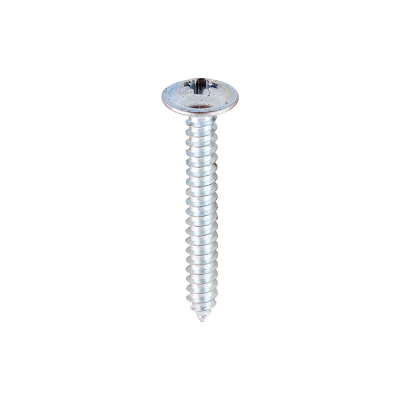 No8x11/4 Pozi Flange Ab Point Self Tapping Screw DIN 4174CZ Zinc Plated Pack 200