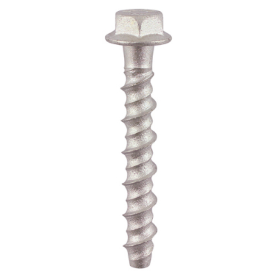 M6x50 Hex Flanged Masonry Bolt DIN 529 Silver Pack 4