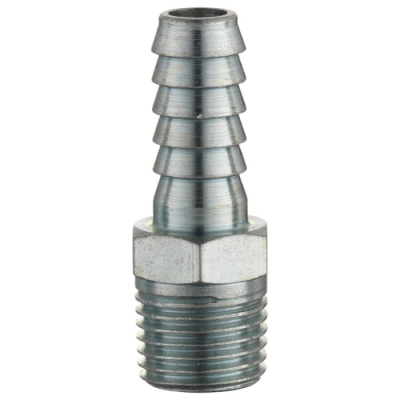 Male Hose Tail Connector, Male Thread BSP Tapered 1/4, HoseTail 7.9mm (5/16) i/d Hose