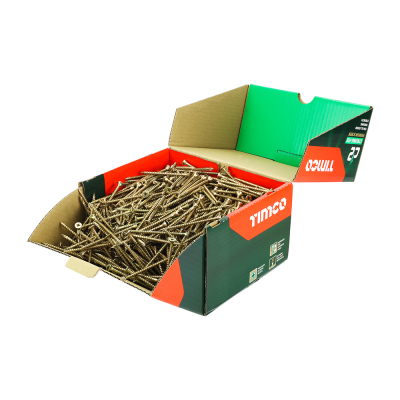5.0x80 Pozi Countersunk Multi Purpose Screw Zinc & Yellow Plated Timco C2 Range Pack 1000
