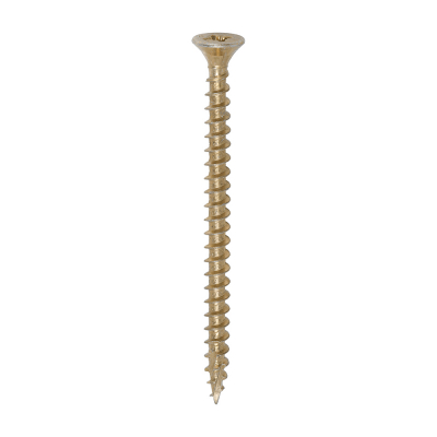 5.0x70 Pozi Countersunk Multi Purpose Screw Zinc & Yellow Plated Timco C2 Range Pack 375