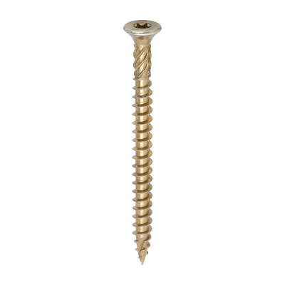 8.0x100 Torx Countersunk Multi Purpose Clamp Screw Zinc & Yellow Plated Timco C2 Range Pack 100