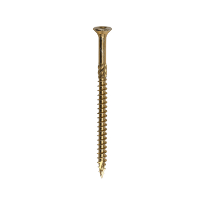 8.0x120 Torx Countersunk Multi Purpose Clamp Screw Zinc & Yellow Plated Timco C2 Range Pack 50
