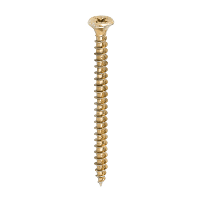 3.0x40 Pozi Countersunk Multi Purpose Screw Zinc & Yellow Plated Timco Velocity Range Pack 200