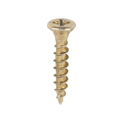 3.5x20 Pozi Countersunk Multi Purpose Screw Zinc & Yellow Plated Timco Velocity Range Pack 200