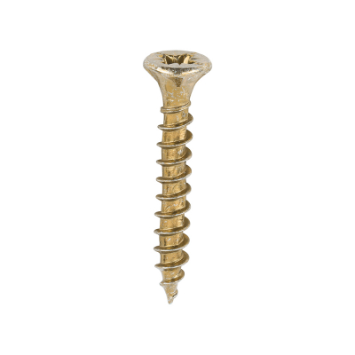 3.5x25 Pozi Countersunk Multi Purpose Screw Zinc & Yellow Plated Timco Velocity Range Pack 200