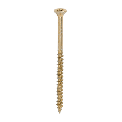 5.0x80 Pozi Countersunk Multi Purpose Screw Zinc & Yellow Plated Timco Velocity Range Pack 200
