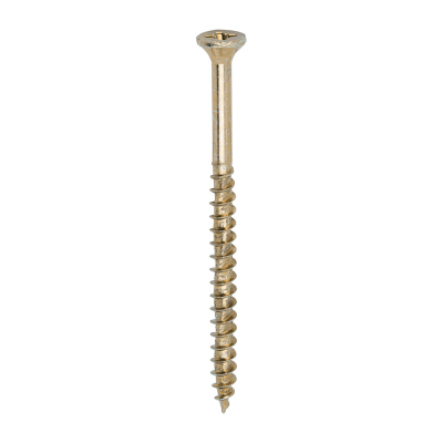 6.0x90 Pozi Countersunk Multi Purpose Screw Zinc & Yellow Plated Timco Velocity Range Pack 100