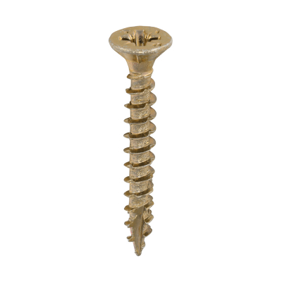 4.0x40 Pozi Countersunk Multi Purpose Screw Zinc & Yellow Plated Timco Velocity Range Pack 1000