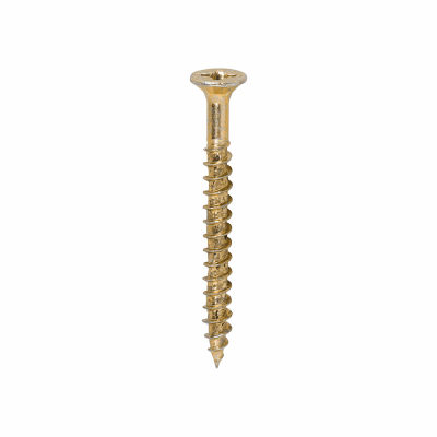 4.0x40 Pozi Countersunk Multi Purpose Screw Zinc & Yellow Plated Timco Velocity Range Pack 1200