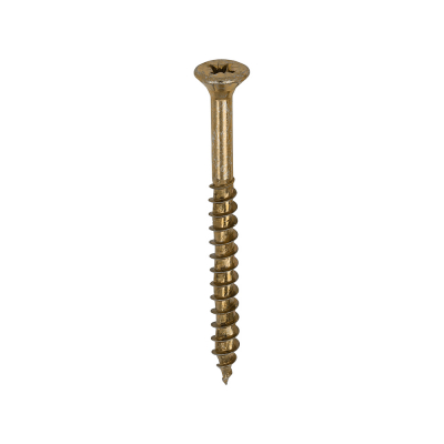 5.0x60 Pozi Countersunk Multi Purpose Screw Zinc & Yellow Plated Timco Velocity Range Pack 400