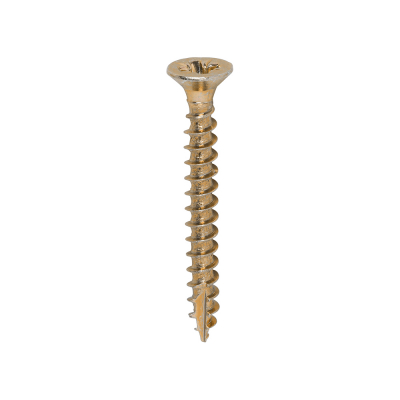3.5x30 Pozi Countersunk Multi Purpose Screw Zinc & Yellow Plated Timco Classic Range Pack 200