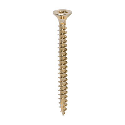 4.0x45 Pozi Countersunk Multi Purpose Screw Zinc & Yellow Plated Timco Classic Range Pack 200
