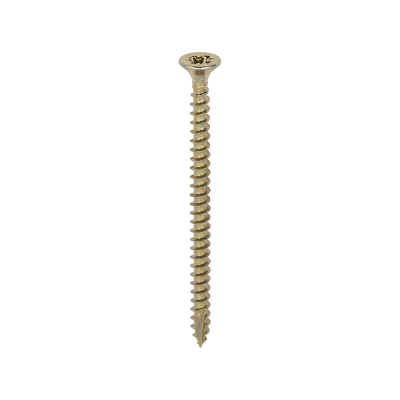 4.0x60 Pozi Countersunk Multi Purpose Screw Zinc & Yellow Plated Timco Classic Range Pack 200