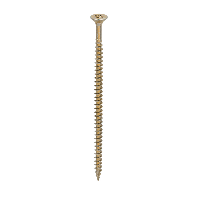 4.0x80 Pozi Countersunk Multi Purpose Screw Zinc & Yellow Plated Timco Classic Range Pack 200