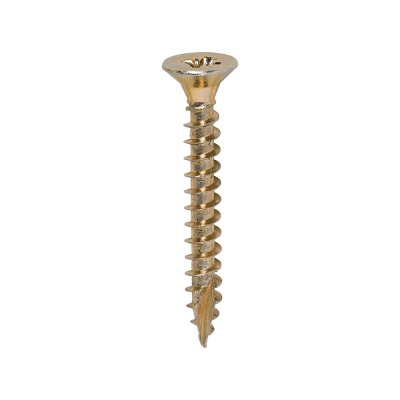 5.0x40 Pozi Countersunk Multi Purpose Screw Zinc & Yellow Plated Timco Classic Range Pack 200