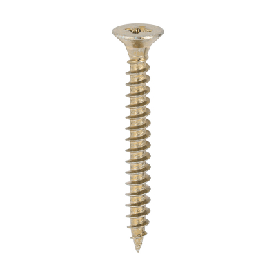 5.0x45 Pozi Countersunk Multi Purpose Screw Zinc & Yellow Plated Timco Classic Range Pack 200