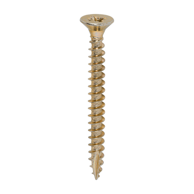 5.0x50 Pozi Countersunk Multi Purpose Screw Zinc & Yellow Plated Timco Classic Range Pack 200