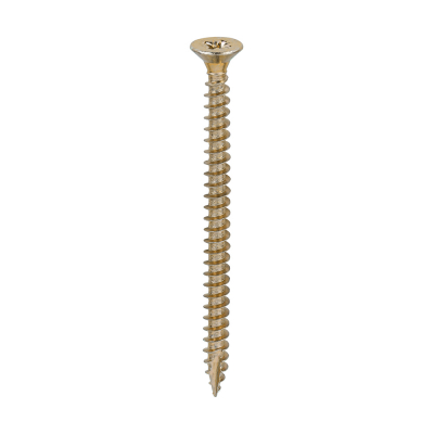 5.0x70 Pozi Countersunk Multi Purpose Screw Zinc & Yellow Plated Timco Classic Range Pack 200