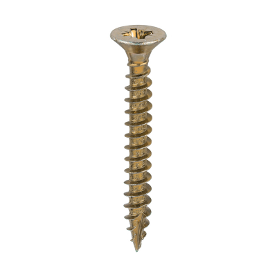 6.0x50 Pozi Countersunk Multi Purpose Screw Zinc & Yellow Plated Timco Classic Range Pack 200